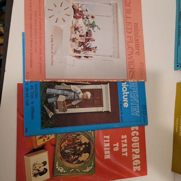 1970s Minitaures Instruction Booklets Dollhouse Decoup Light Flower Construction - Picture 8 of 16
